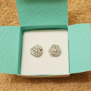 Origami Owl Rose Shaped Stud earrings